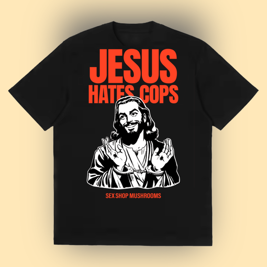 JESUS HATES COPS T-SHIRT BLACK